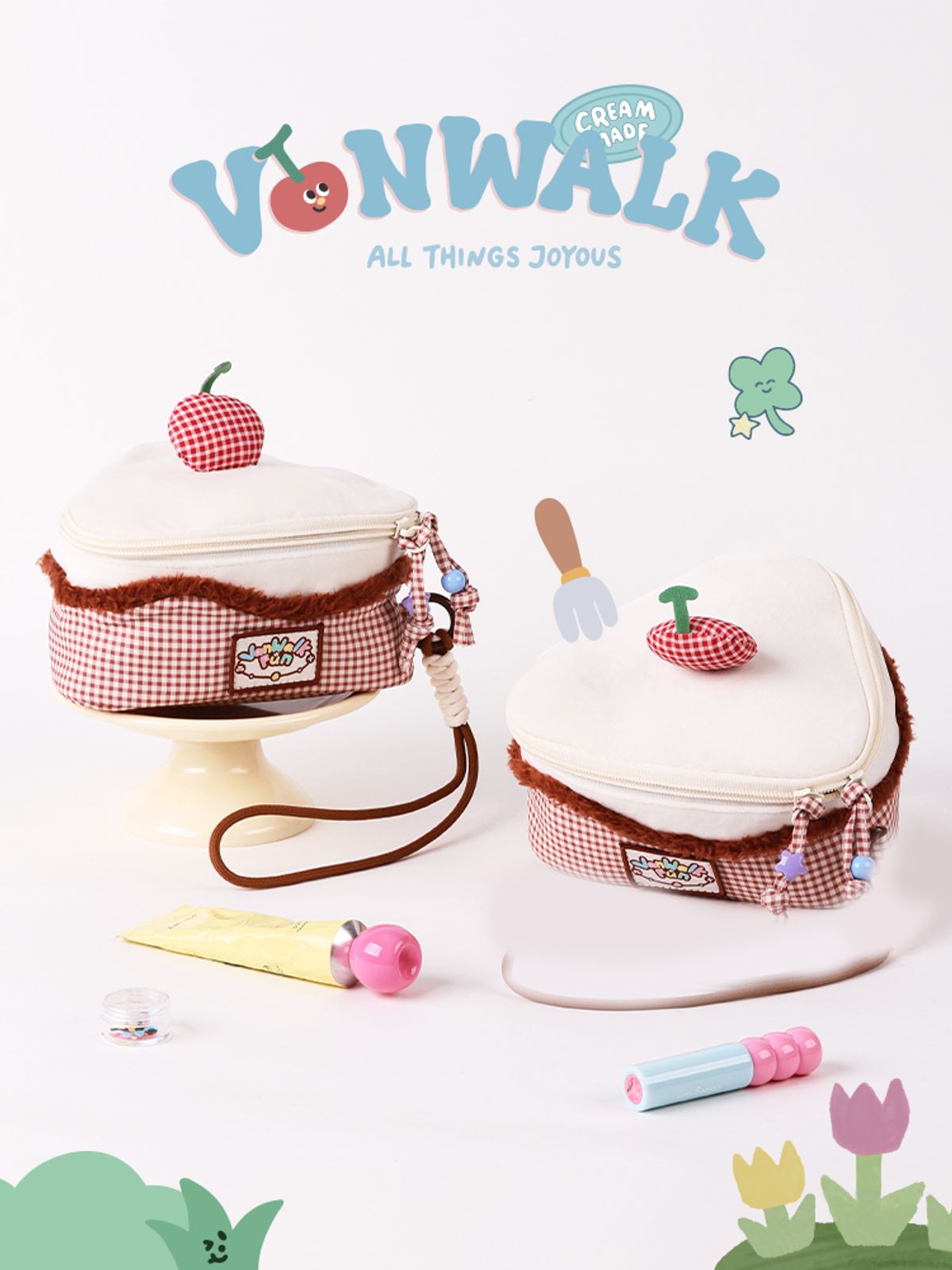 반워크(VANWALK) 해피 케이크 파우치 [체리]