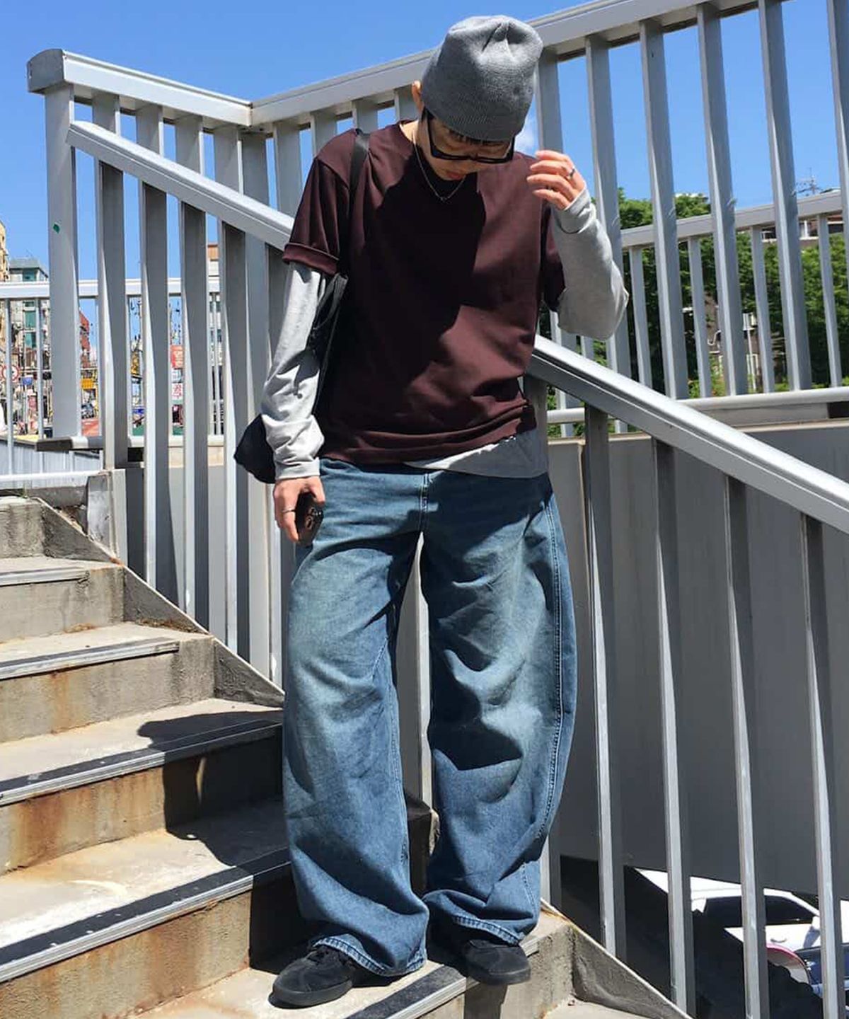 오닐(ONEILL) 커브드 워시드 데님 팬츠_인디고