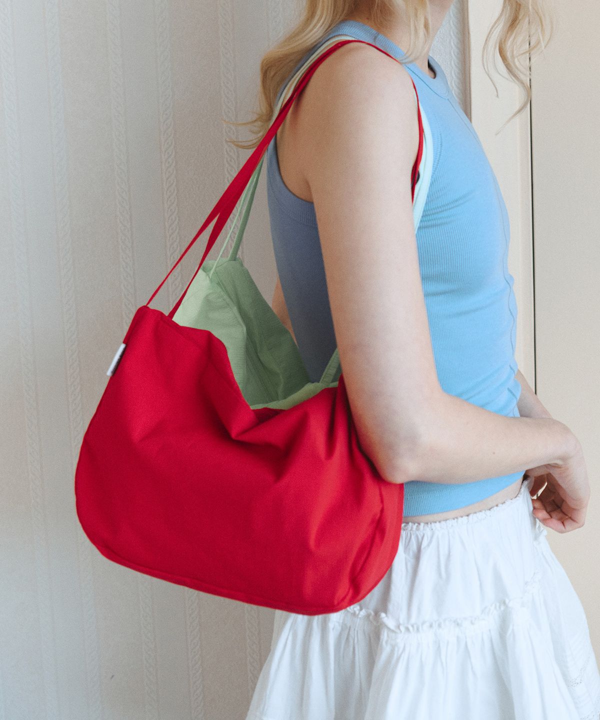 무쿠앤에보니(MUCU AND EBONY) Light Mellow Shoulder Bag _ Tomato Red