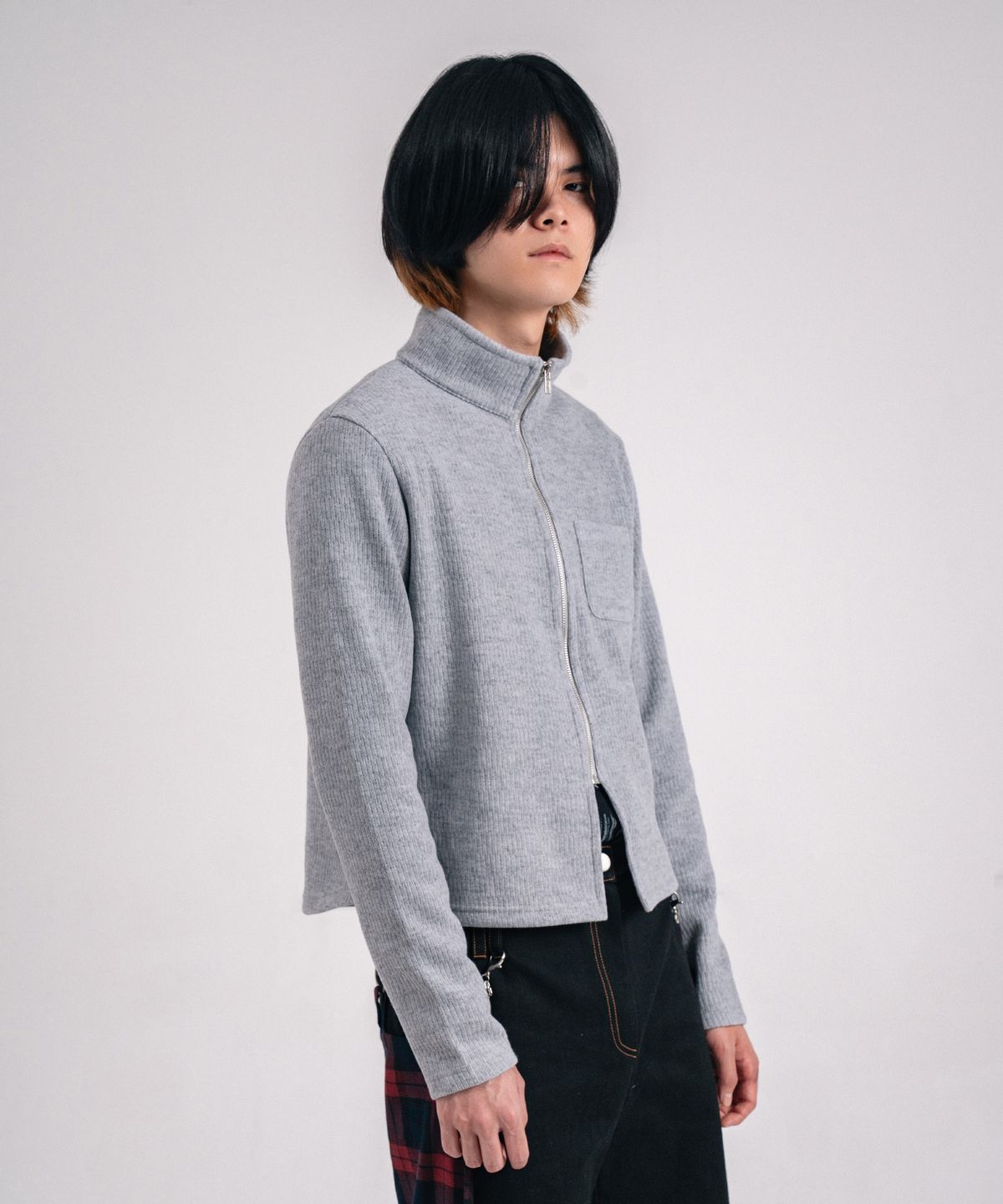 히피하우스(HIPPIE HAUS) Nothin lasts forever Knit Zip-up_C2
