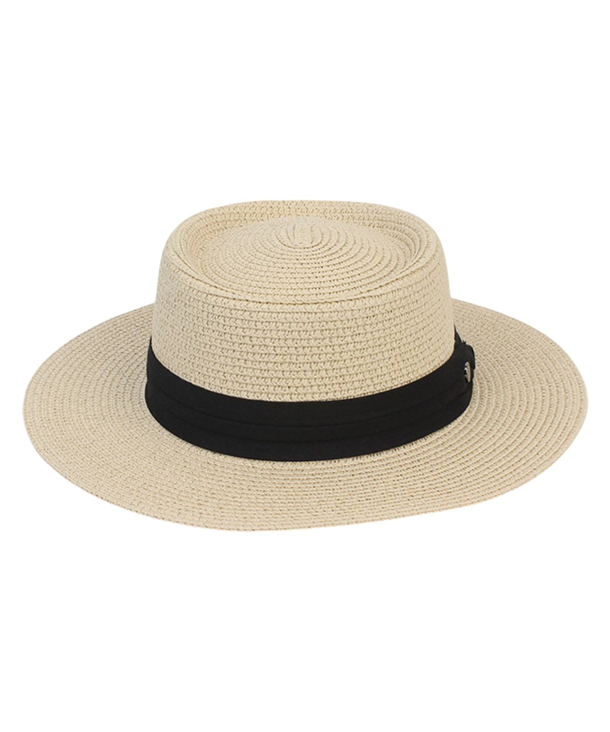 유니버셜 케미스트리(UNIVERSAL CHEMISTRY) Sweet BK line Beige Panama Hat 파나마햇