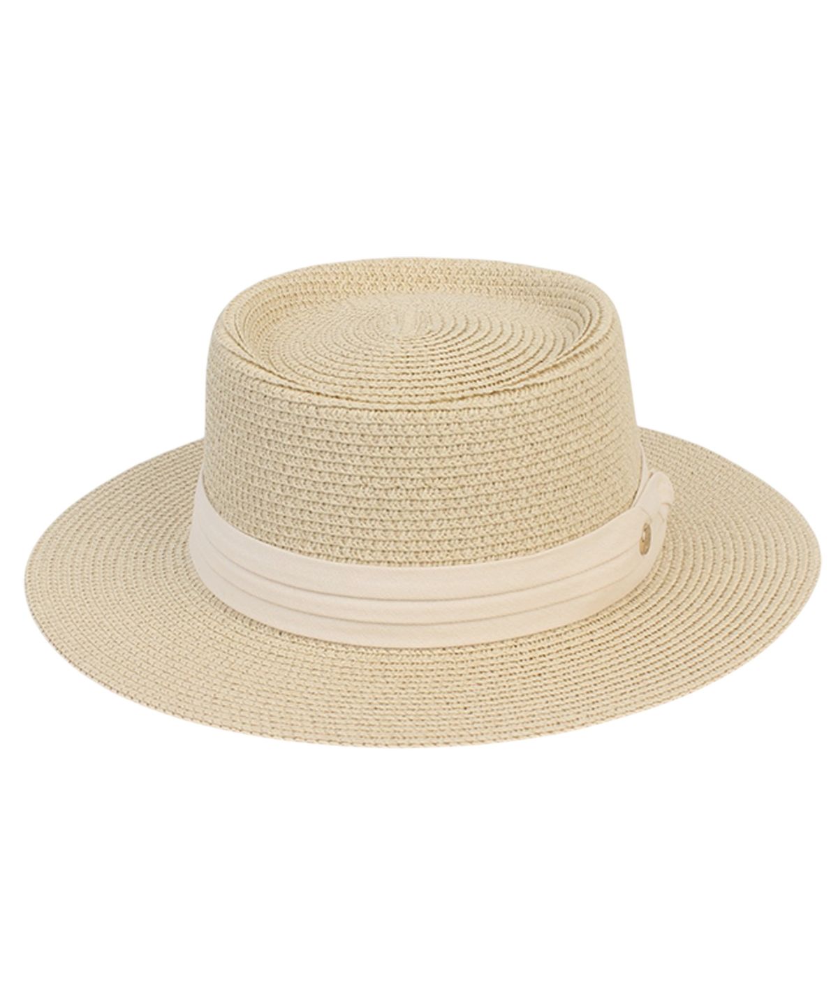 유니버셜 케미스트리(UNIVERSAL CHEMISTRY) Sweet BG line Beige Panama Hat 파나마햇