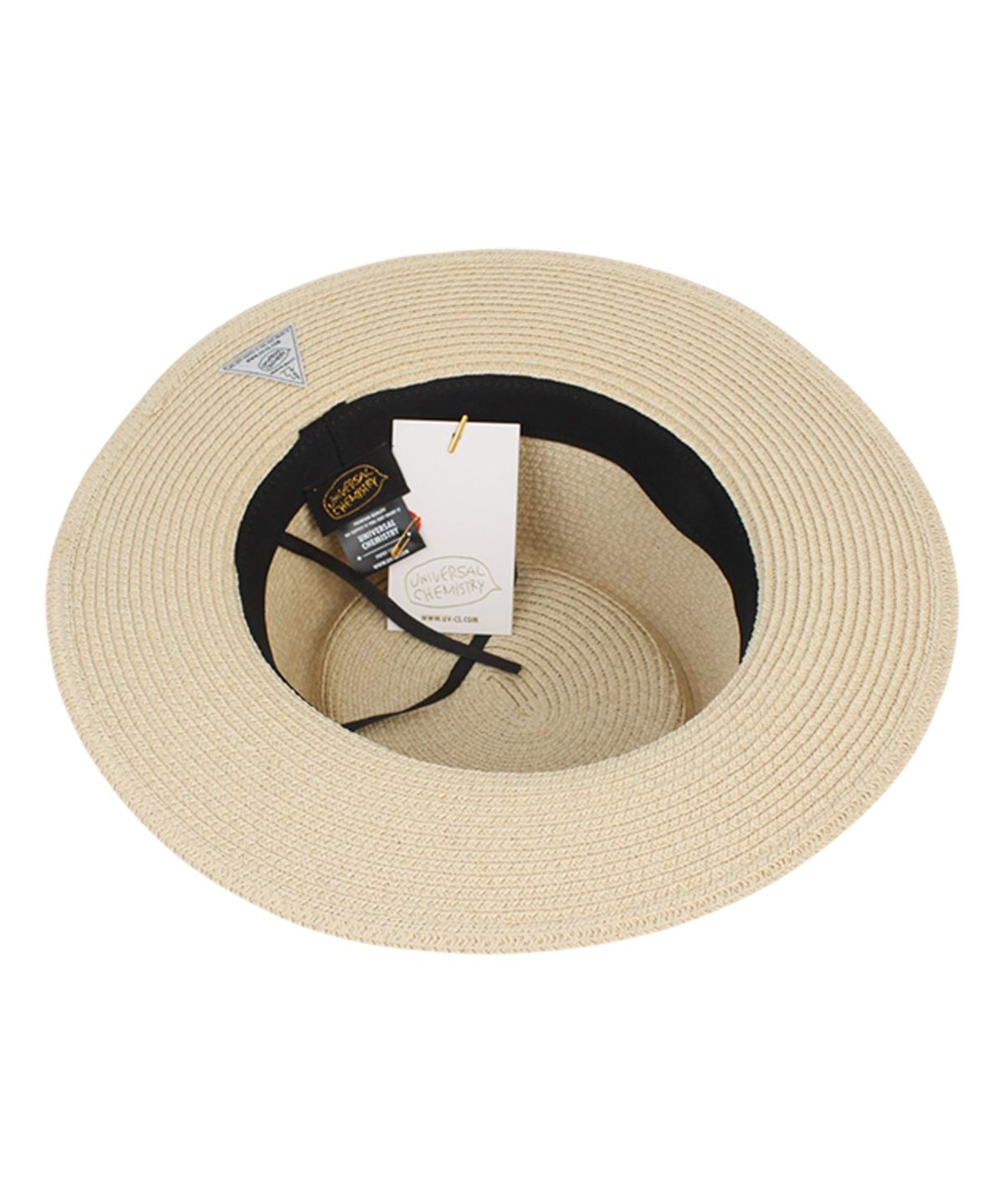 유니버셜 케미스트리(UNIVERSAL CHEMISTRY) Sweet BG line Beige Panama Hat 파나마햇
