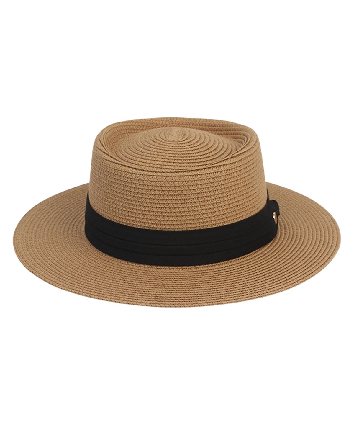 유니버셜 케미스트리(UNIVERSAL CHEMISTRY) Sweet BK line Brown Panama Hat 파나마햇