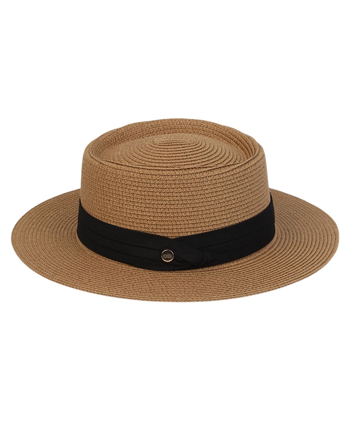 유니버셜 케미스트리(UNIVERSAL CHEMISTRY) Sweet BK line Brown Panama Hat 파나마햇