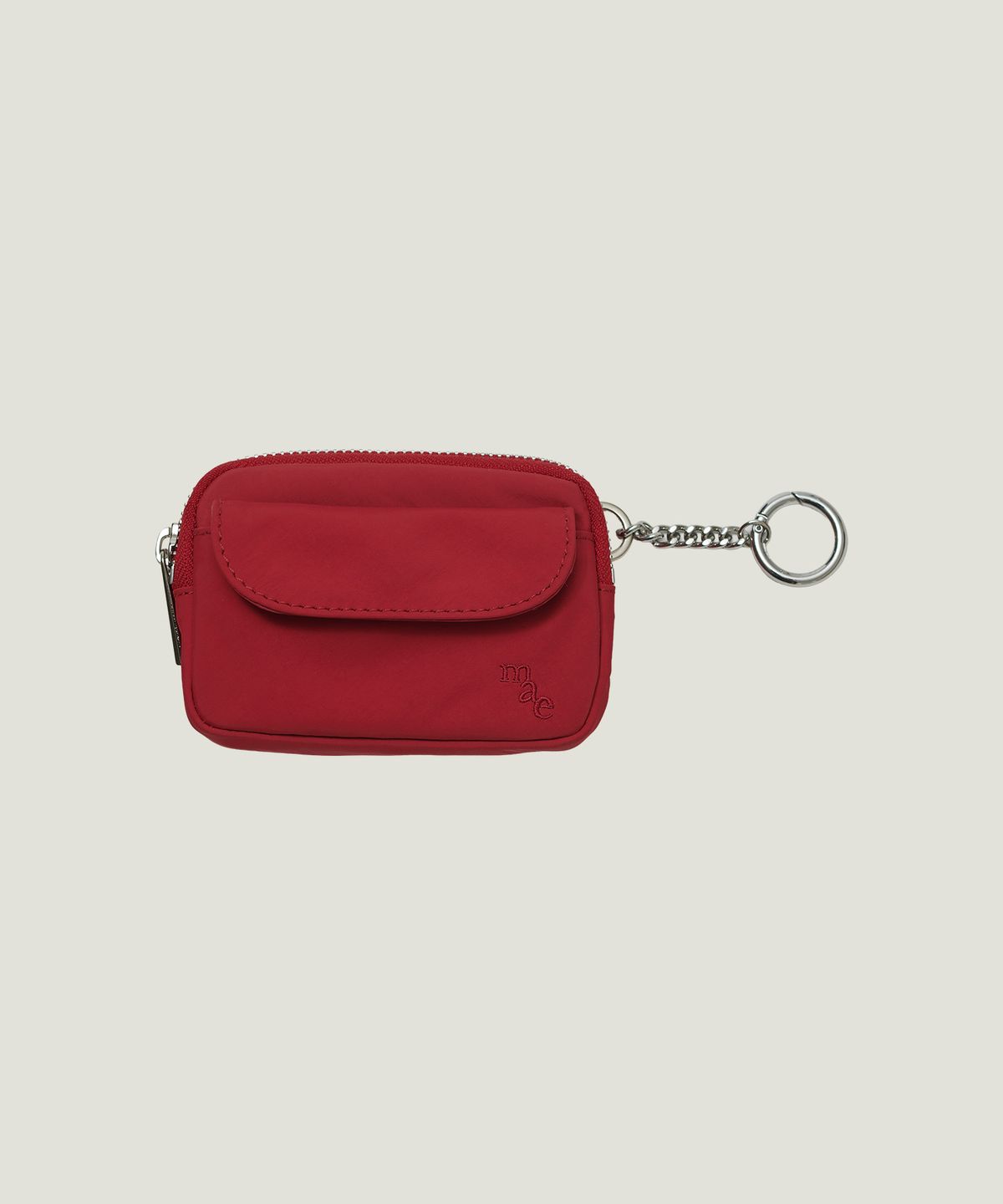 무쿠앤에보니(MUCU AND EBONY) Comfy Wallet Keyring _ Tomato Red