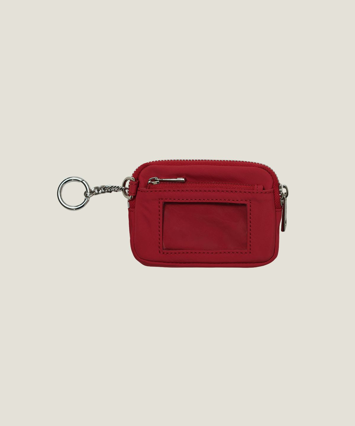 무쿠앤에보니(MUCU AND EBONY) Comfy Wallet Keyring _ Tomato Red