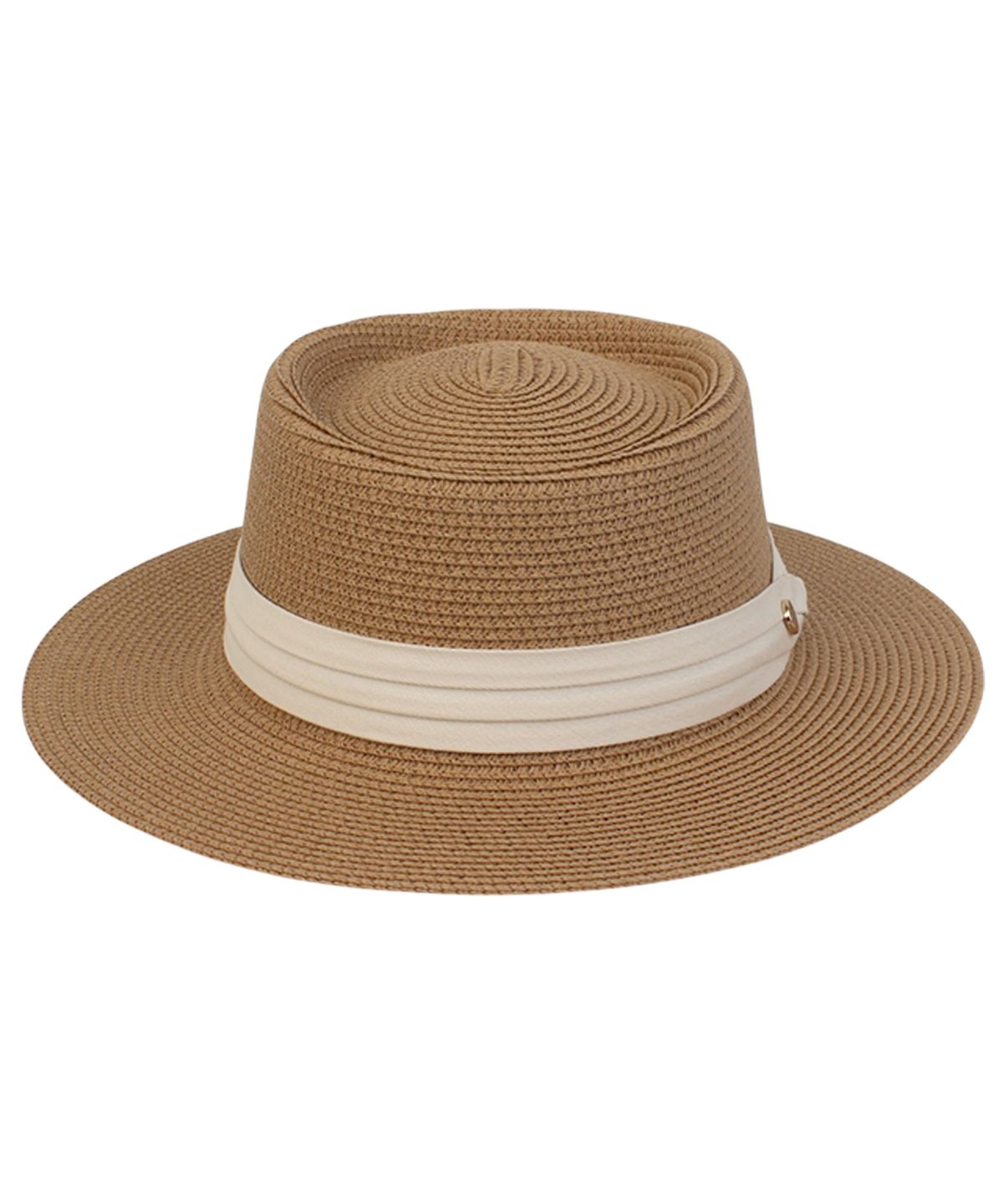 유니버셜 케미스트리(UNIVERSAL CHEMISTRY) Sweet BG line Brown Panama Hat 파나마햇