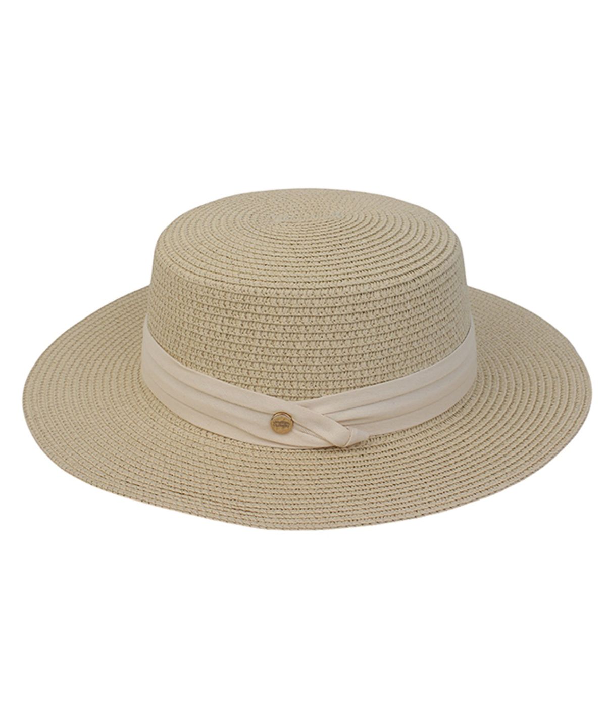 유니버셜 케미스트리(UNIVERSAL CHEMISTRY) Sweet Beige Flat Panama Hat 파나마햇