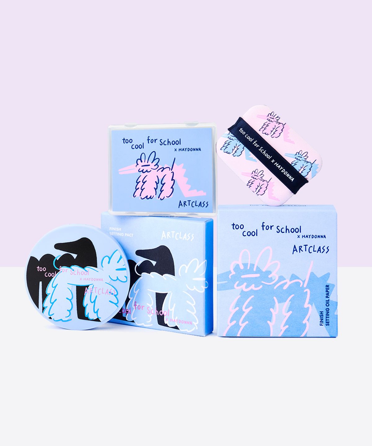 투쿨포스쿨(TOO COOL FOR SCHOOL) [3pack][하이다나] 에어 핏 쿠션 & 세팅 팩트 & 오일 페이퍼 (+파우치)