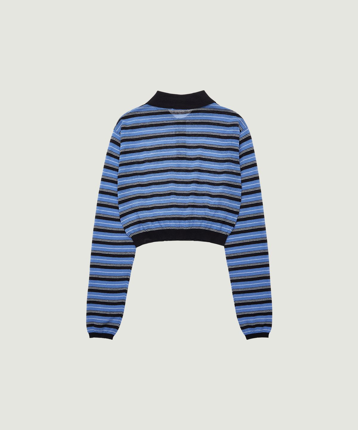 그로브(GROVE) ESTHER STRIPE COLLAR KNIT (BLUE)