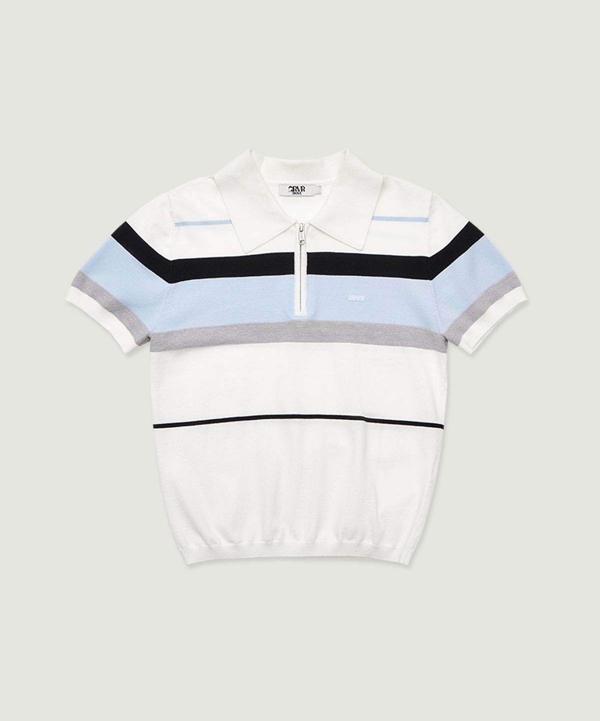 그로브(GROVE) MALI HALF ZIP-UP COLLAR KNIT (WHITE)