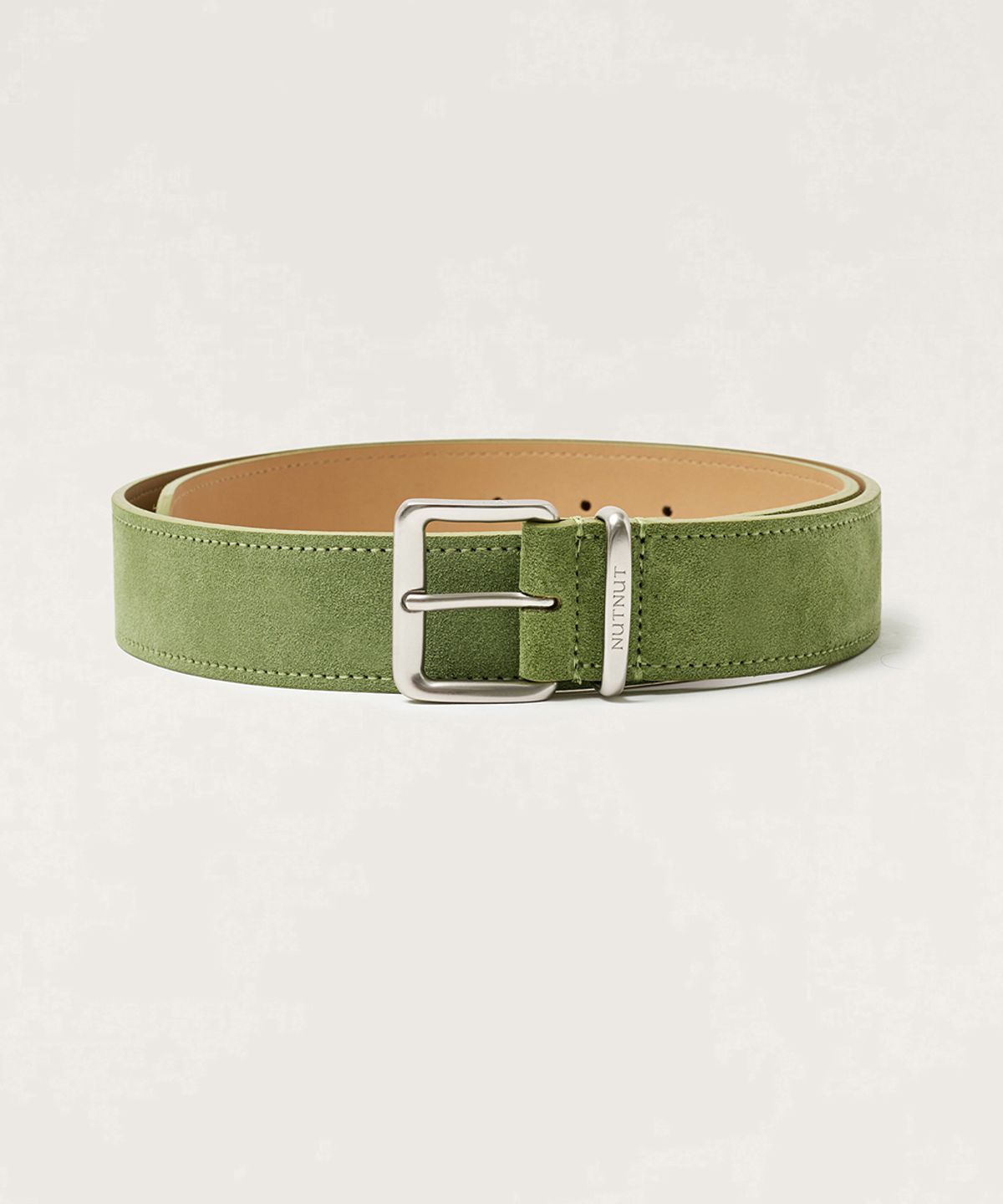 넛넛(NUTNUT) Basic Square Leather Belt - GREEN