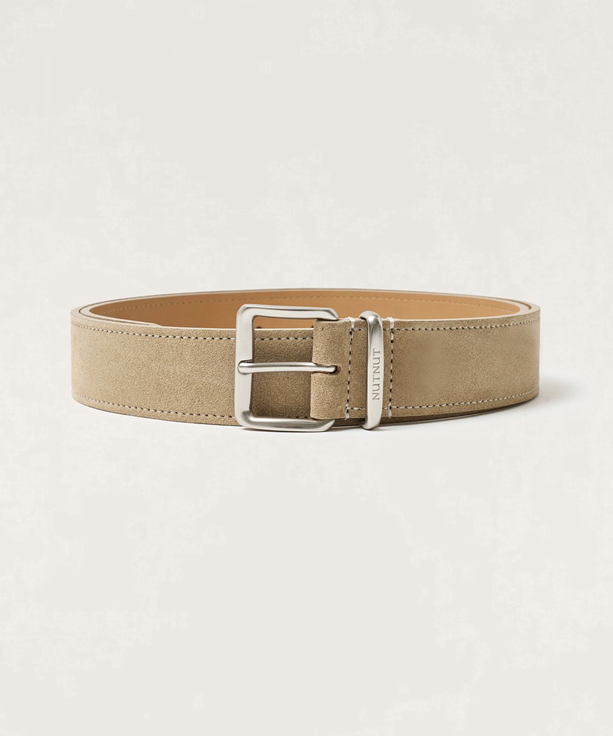 넛넛(NUTNUT) Basic Square Leather Belt - BEIGE