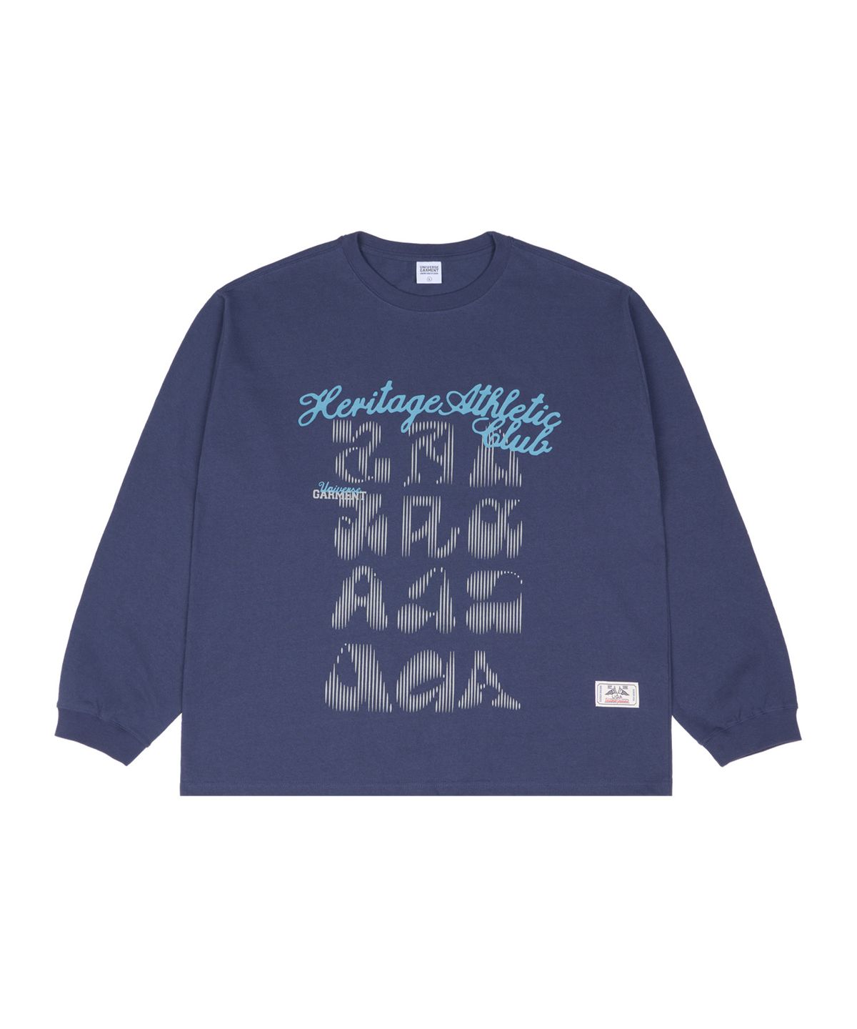 유니버스 가먼트(UNIVERSE GARMENT) 블러 그래픽 티셔츠_NAVY