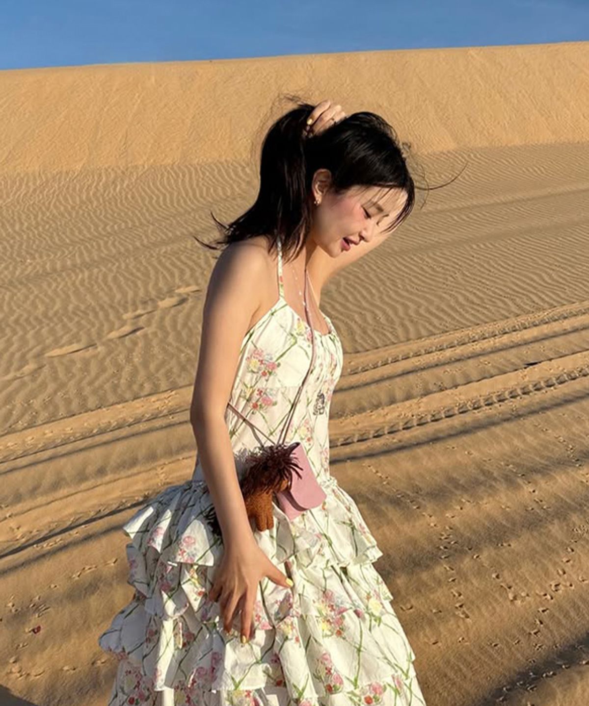 넛넛(NUTNUT) Suede String Bag - PINK