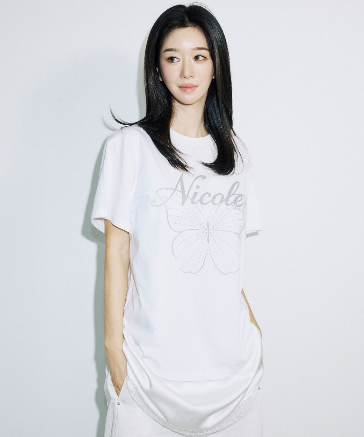닉앤니콜(NICK&NICOLE) NICOLE BUTTERFLY SLEEVE TOP_WHITE SILVER