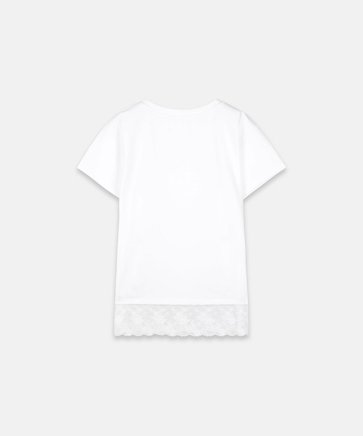 나체(NACHE) FORM LOGO LACE T-SHIRT WHITE