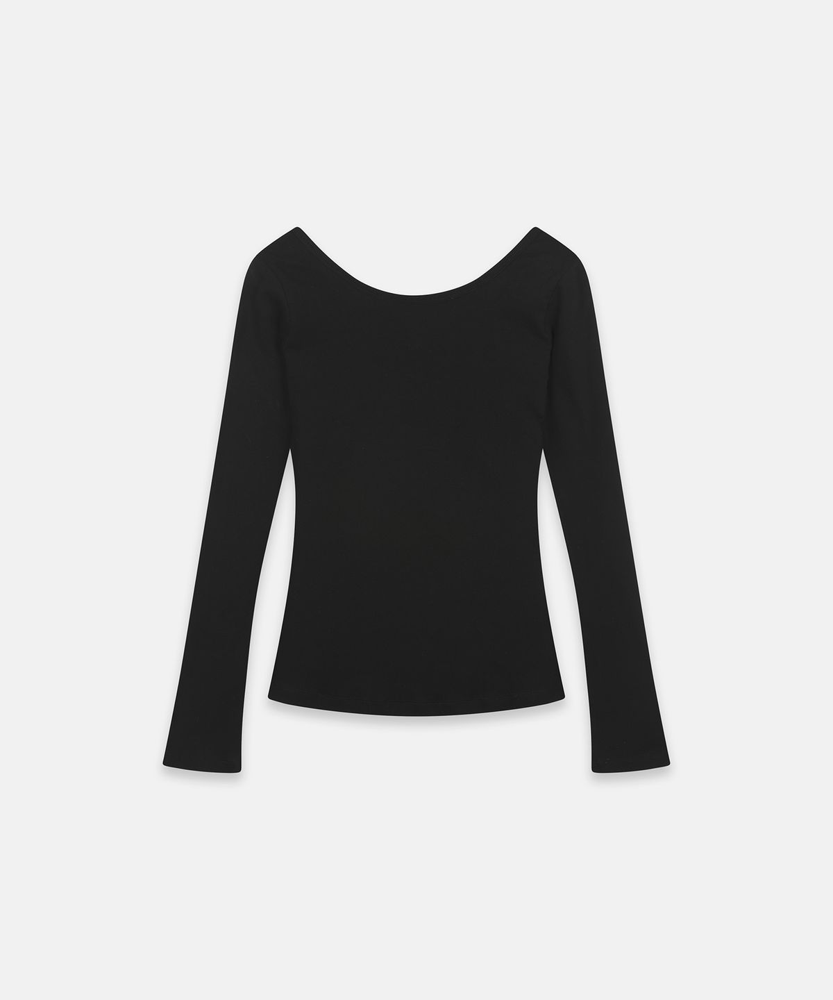 나체(NACHE) MELTED TYPO SOFT LONG SLEEVE BLACK