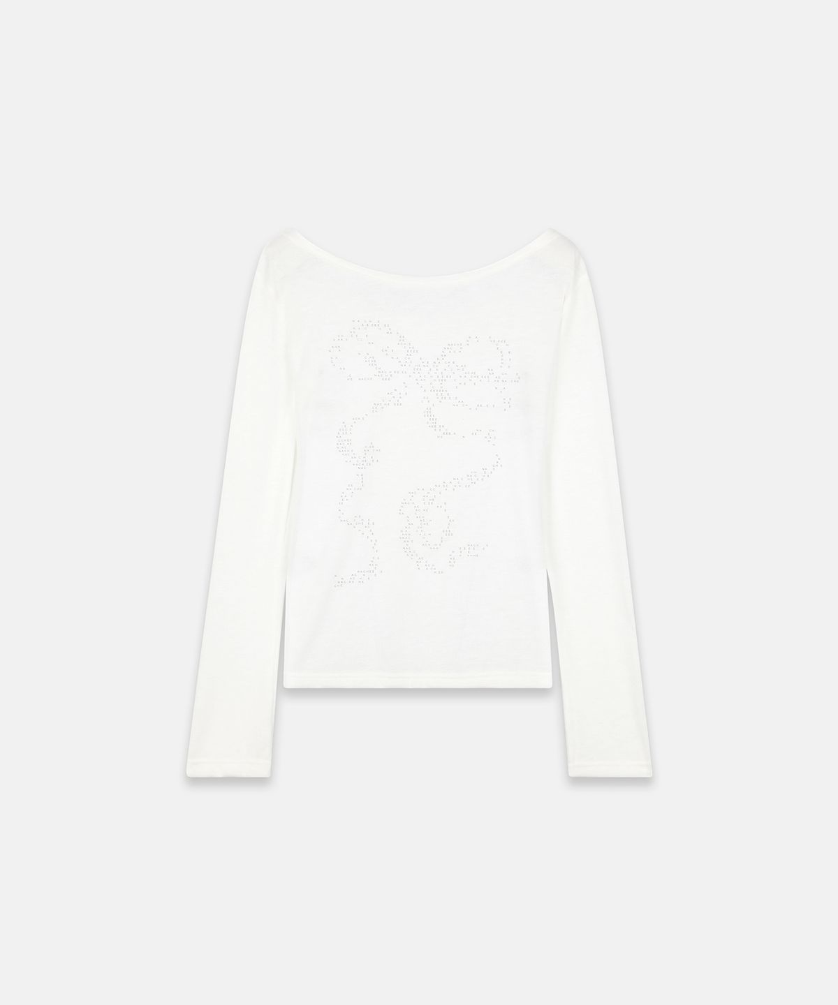 나체(NACHE) RIBBON TYPO LONG SLEEVE IVORY