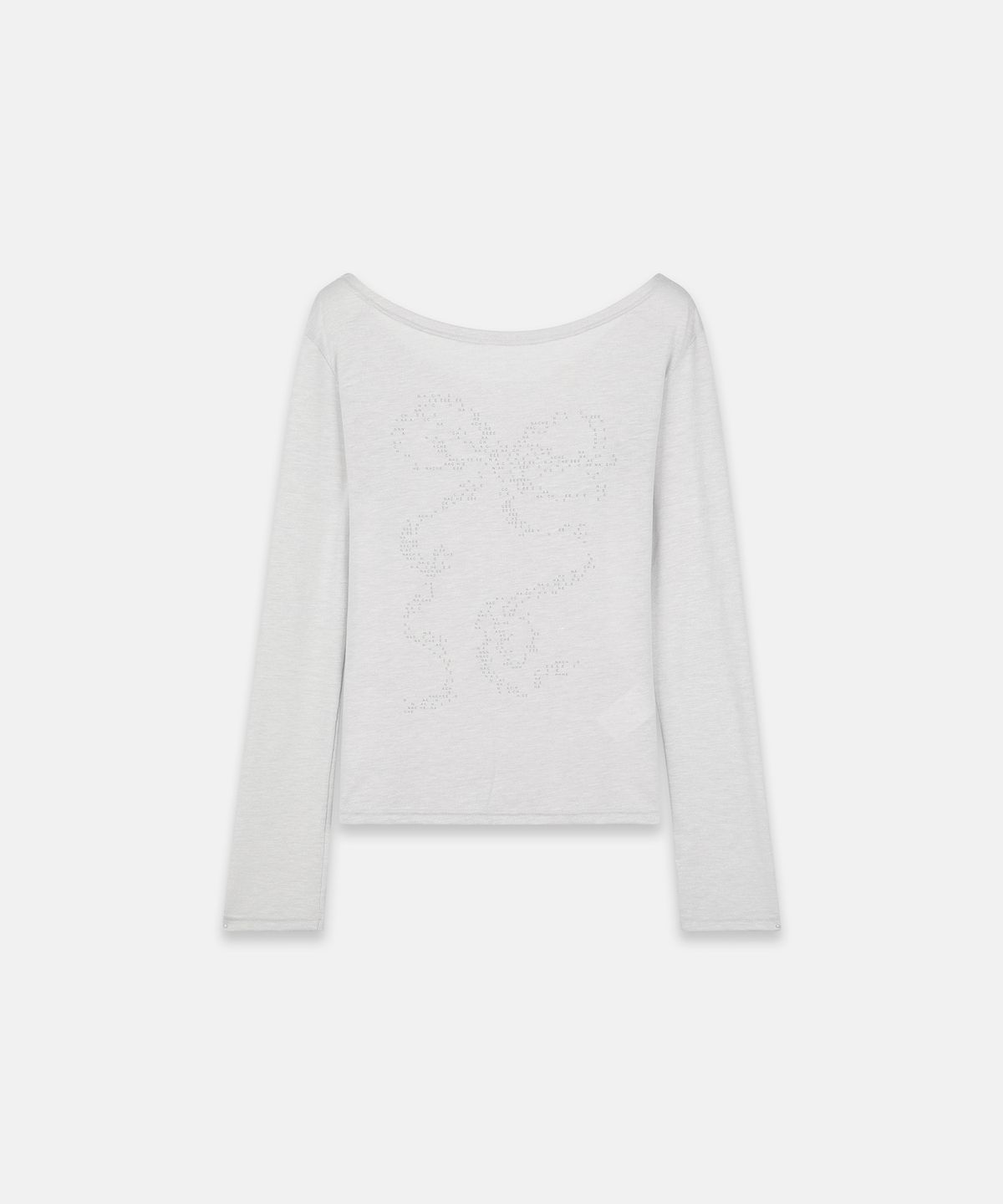 나체(NACHE) RIBBON TYPO LONG SLEEVE SAND BEIGE