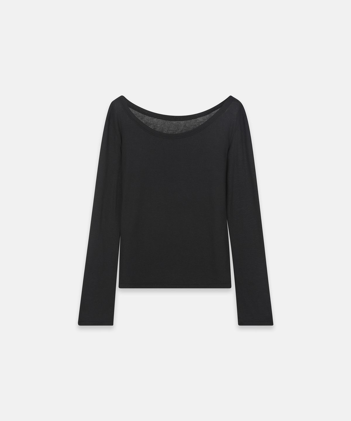 나체(NACHE) RIBBON TYPO LONG SLEEVE BLACK