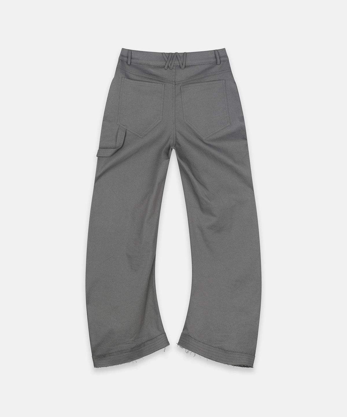 나체(NACHE) RAWCUT CURVED PANTS (UNISEX) CHARCOAL