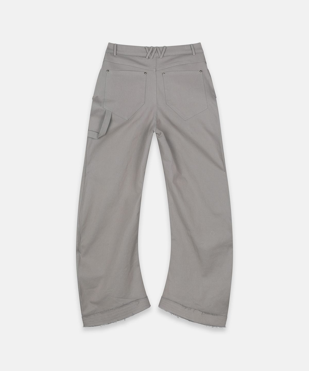 나체(NACHE) RAWCUT CURVED PANTS (UNISEX) ASH BEIGE