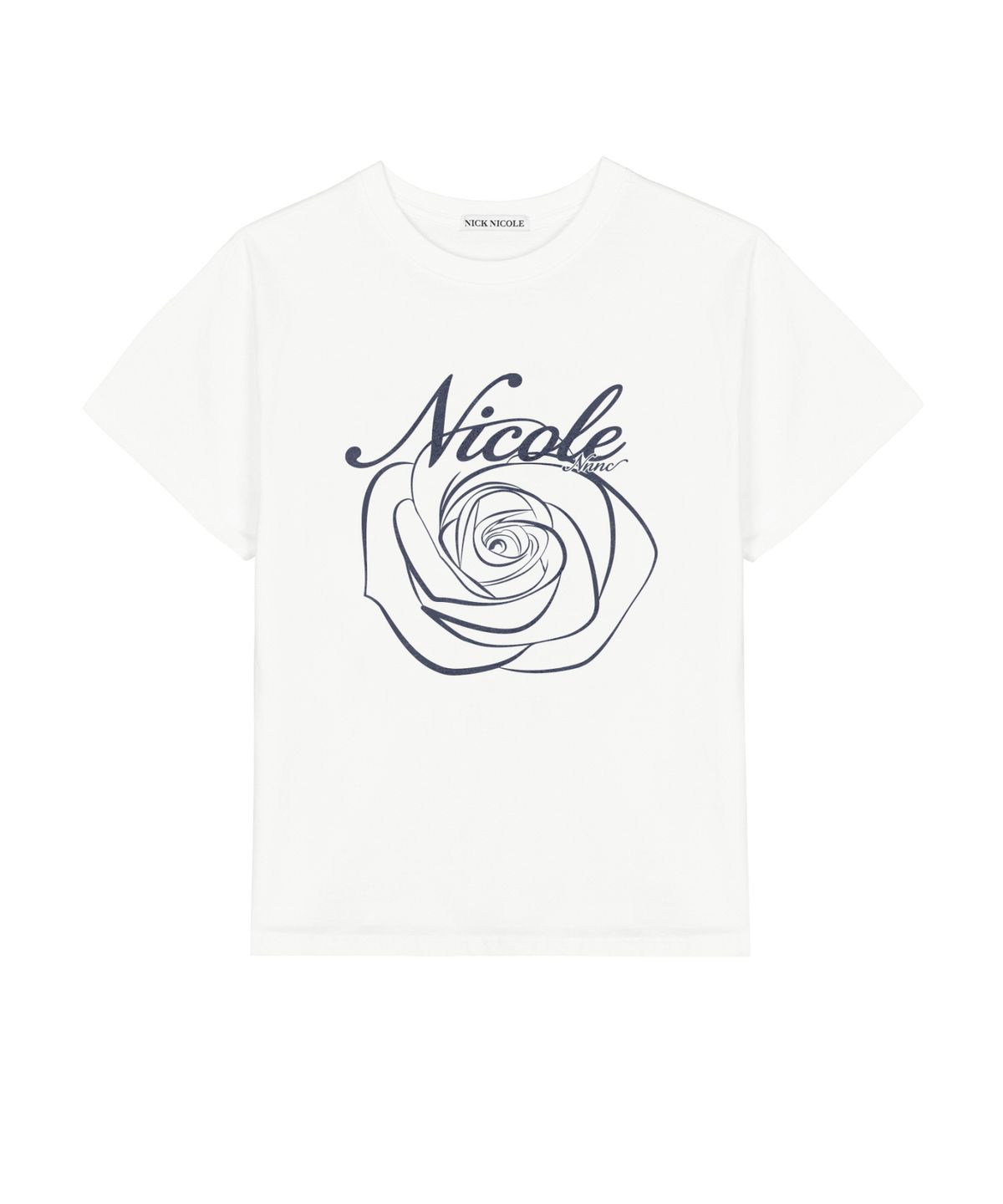 닉앤니콜(NICK&NICOLE) NICOLE ROSE SLEEVE TOP_CREAM NAVY
