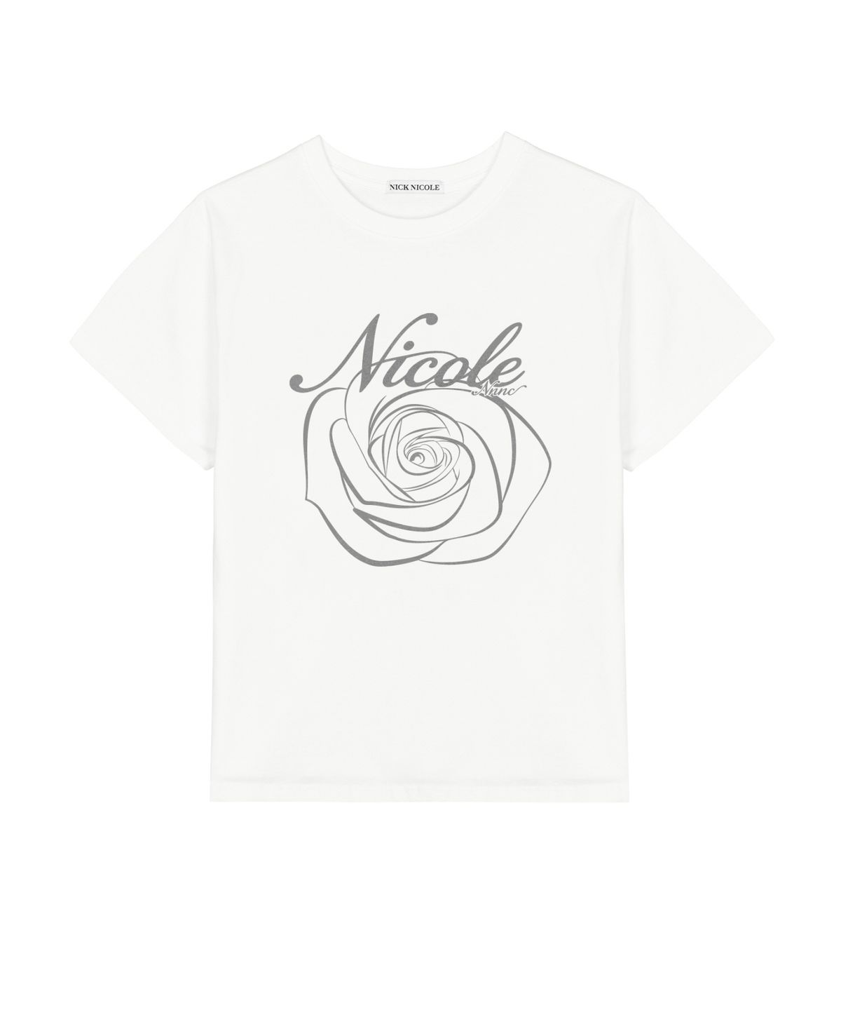 닉앤니콜(NICK&NICOLE) NICOLE ROSE SLEEVE TOP_CREAM CHARCOAL