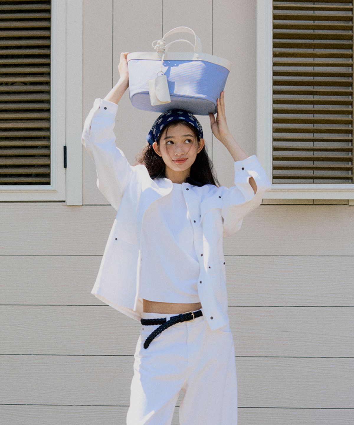 넛넛(NUTNUT) Posada Canvas Bag - BLUE