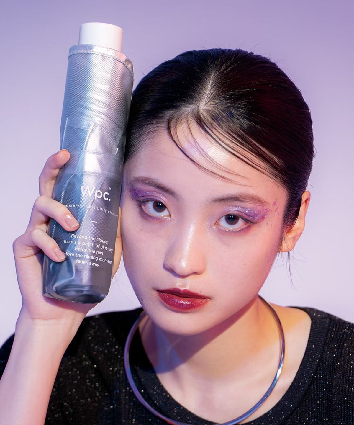 더블유피씨(W.P.C) 실버 그라데이션 투명 3단우산 PT-0083-002