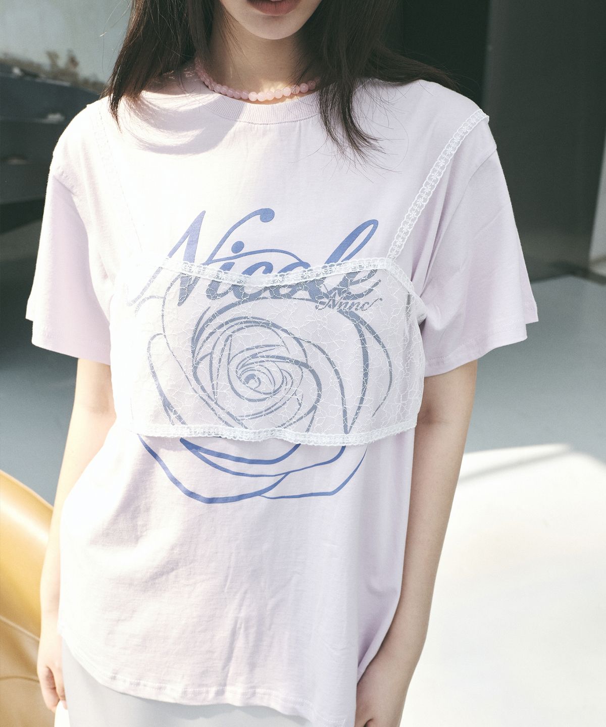 닉앤니콜(NICK&NICOLE) NICOLE ROSE SLEEVE TOP_PURPLE VIOLET