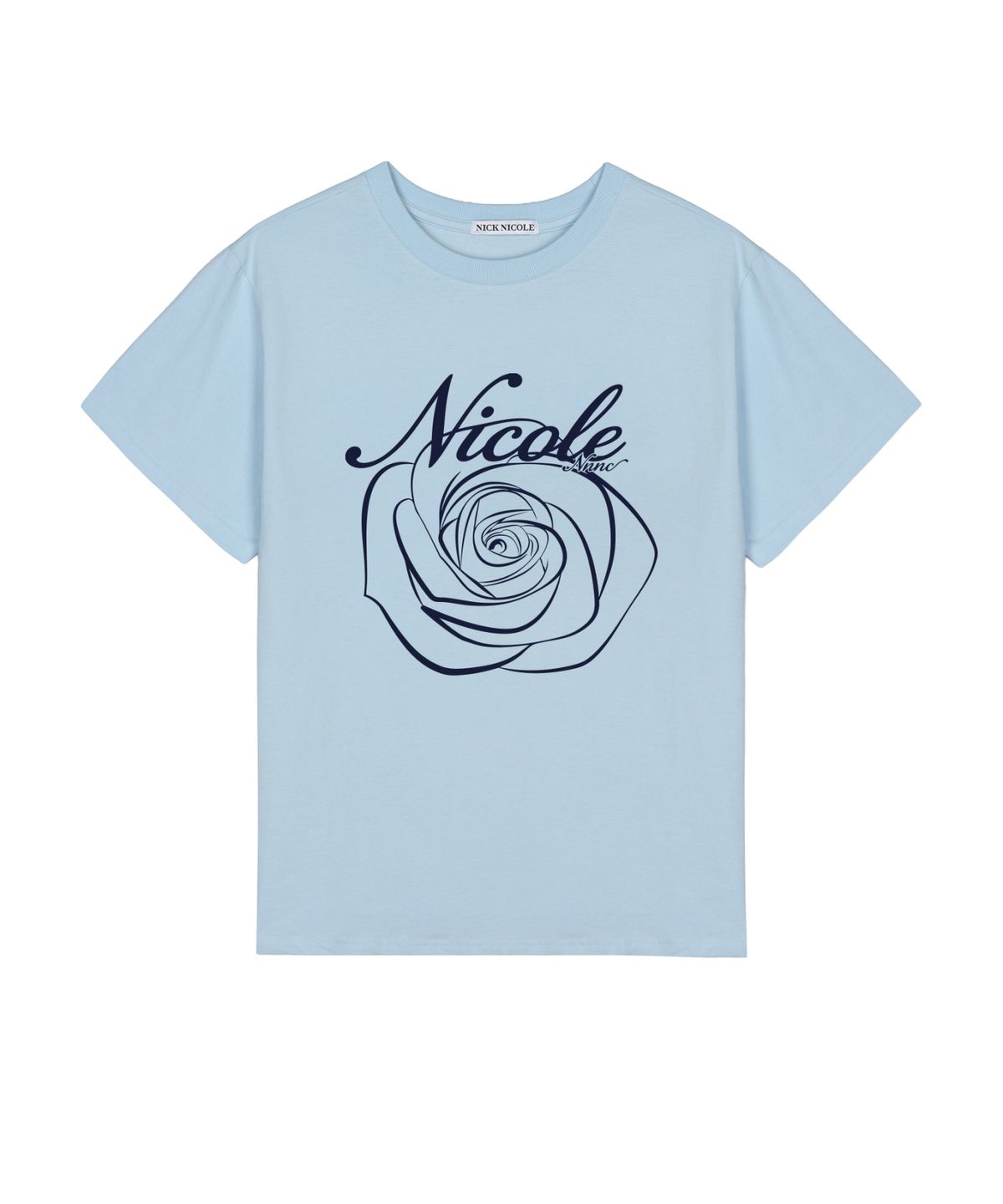 닉앤니콜(NICK&NICOLE) NICOLE ROSE SLEEVE TOP_SORA NAVY