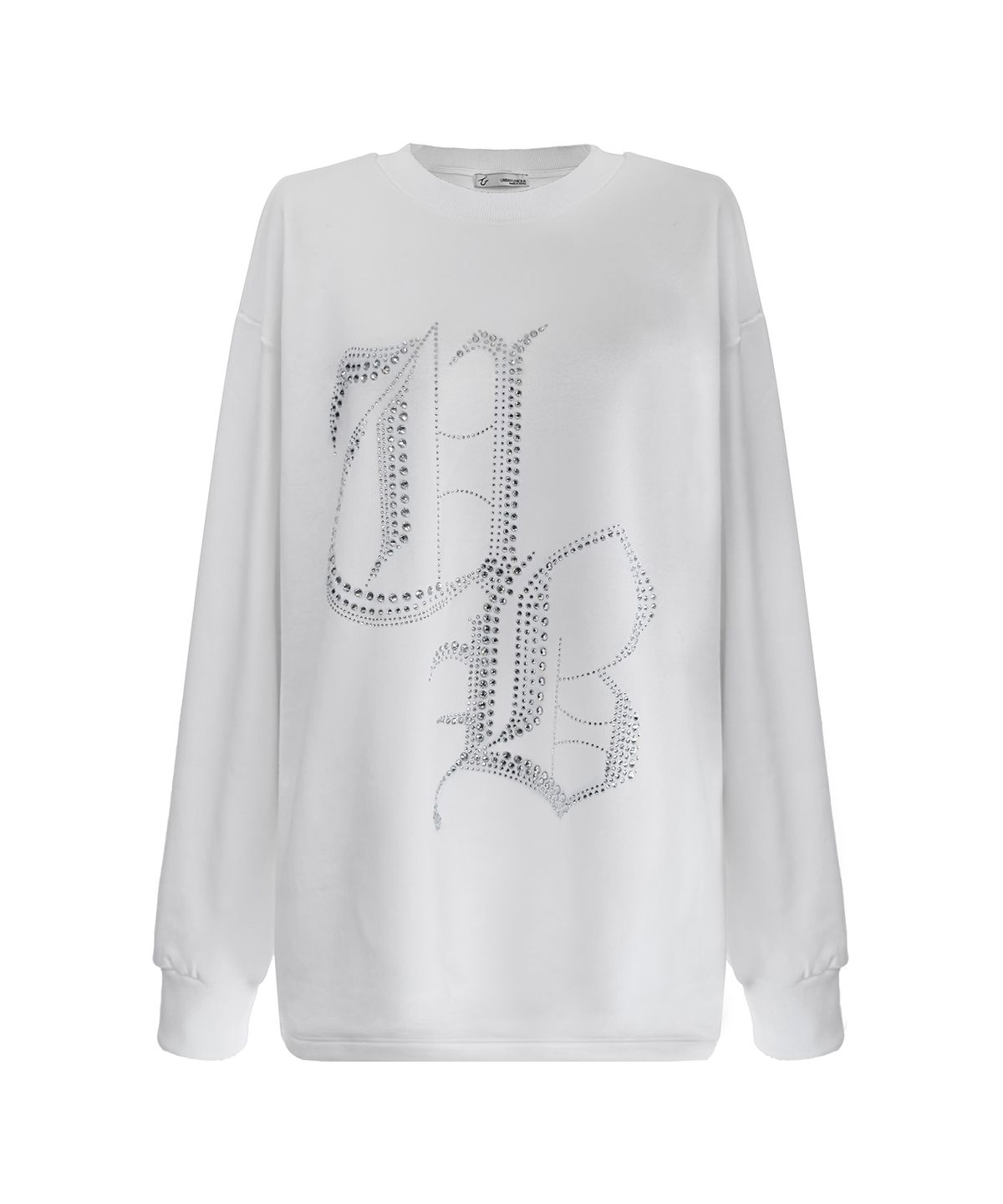 어반유니크 라벨(URBANUNIQUE LABEL) 비즈 롱 슬리브 탑 화이트