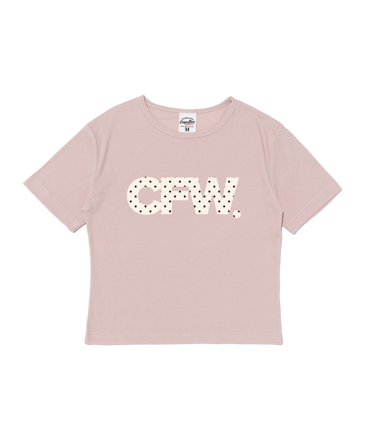카고브로스 포 우먼(CARGOBROS FOR WOMAN) CFW 도트 로고 숏 반팔 티셔츠 (핑크)