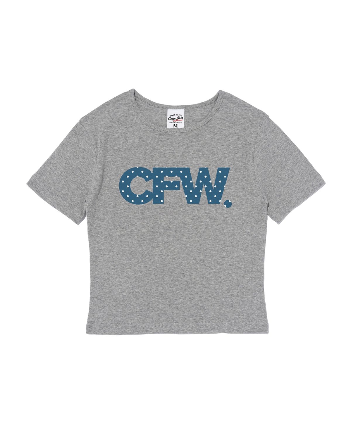 카고브로스 포 우먼(CARGOBROS FOR WOMAN) CFW 도트 로고 숏 반팔 티셔츠 (그레이)