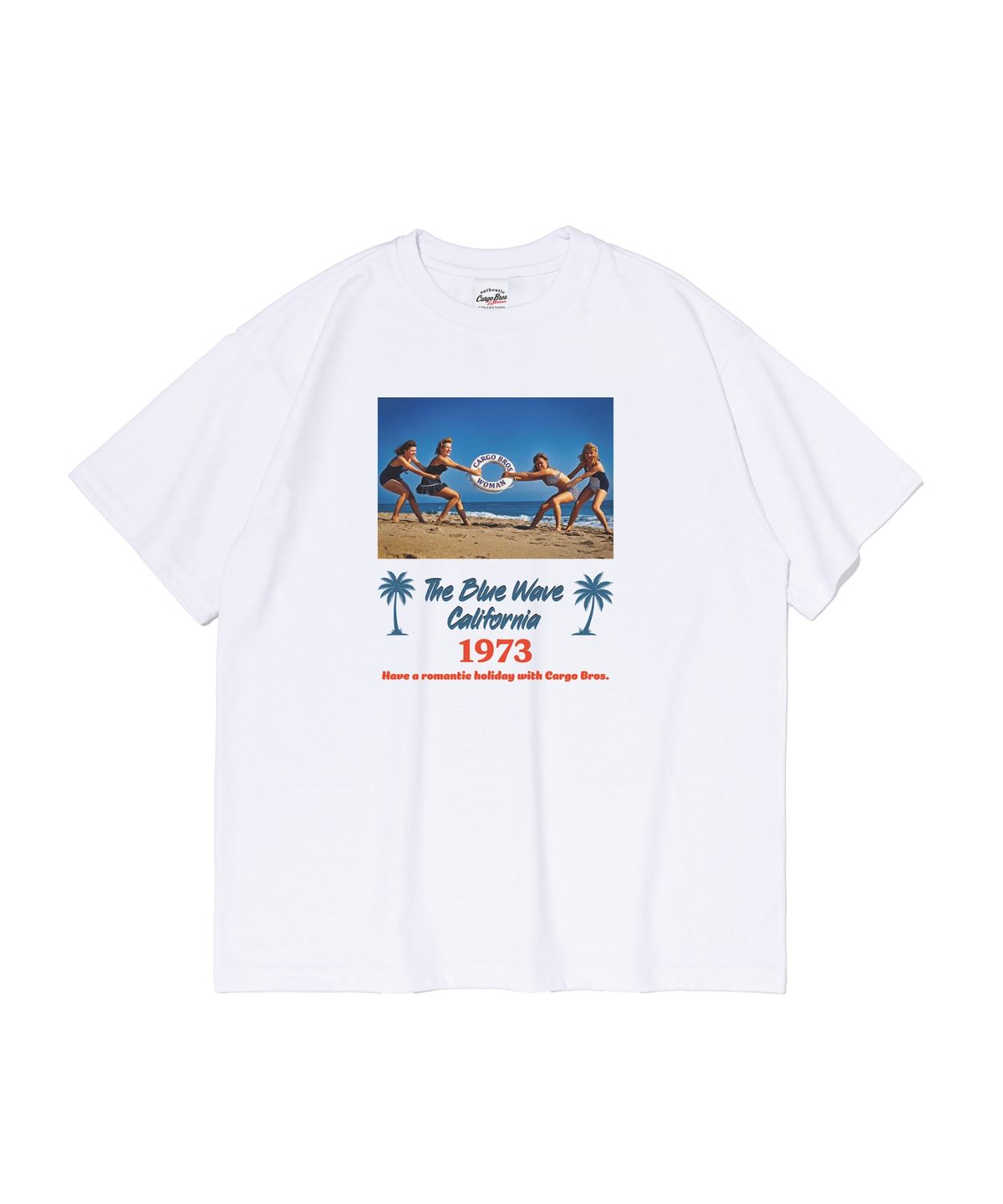 카고브로스 포 우먼(CARGOBROS FOR WOMAN) 더 블루 웨이브 그래픽 반팔 티셔츠 (화이트)