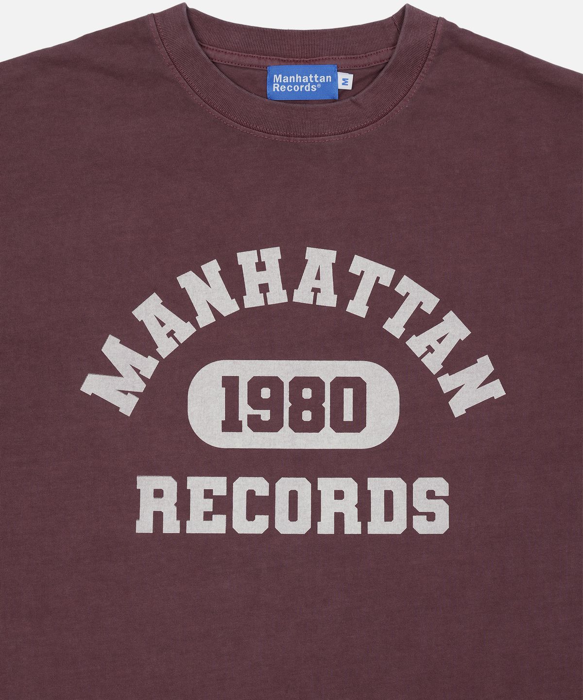 맨하탄레코즈(MANHATTAN RECORDS) MR Pigment College Logo Tee - Red