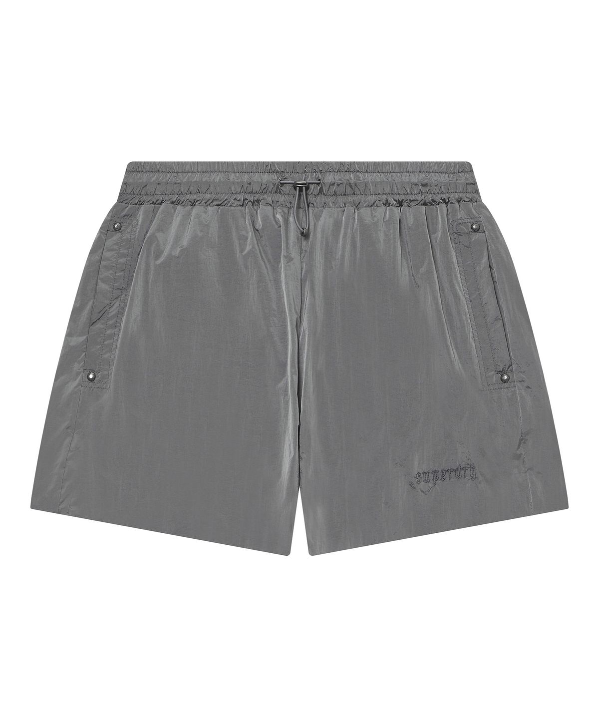 슈퍼드라이(SUPERDRY) 우먼스 글로시 나일론 쇼츠 그레이 SDFLTCQ56GRY