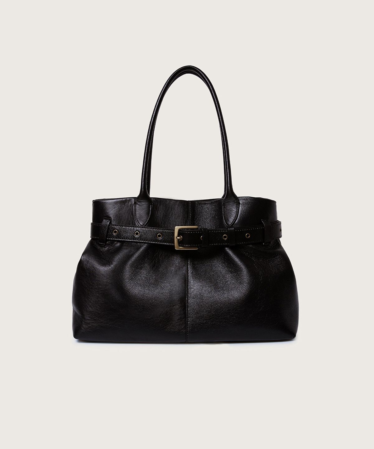 넛넛(NUTNUT) Belt Strap Shoulder Bag - BLACK