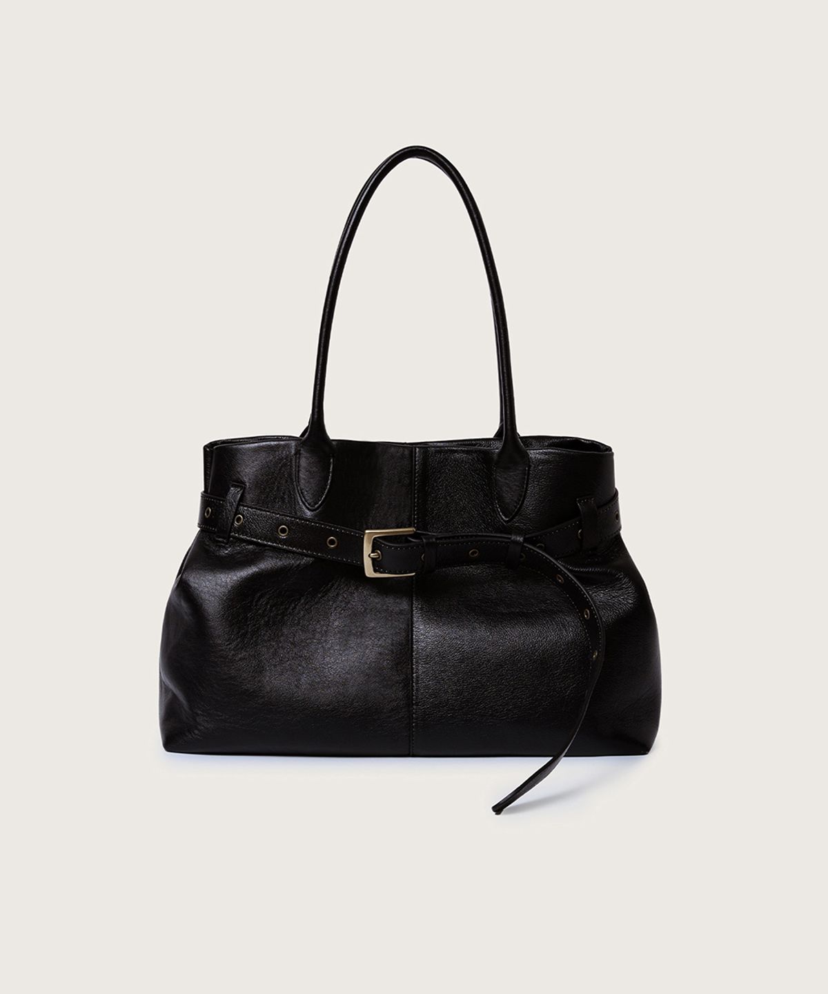 넛넛(NUTNUT) Belt Strap Shoulder Bag - BLACK