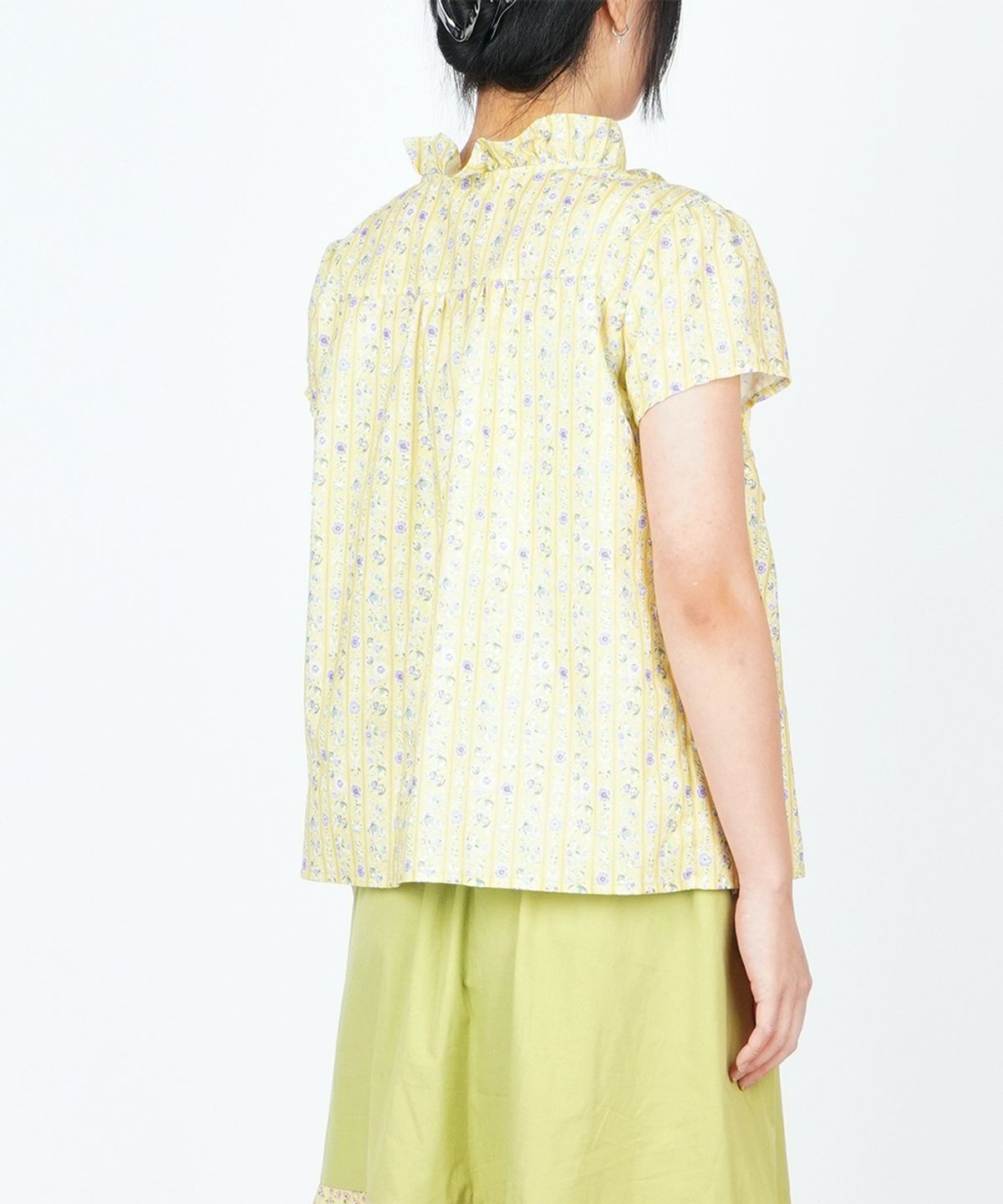써넥트(SUNNECT) Floral Peasant Blouse - Yellow