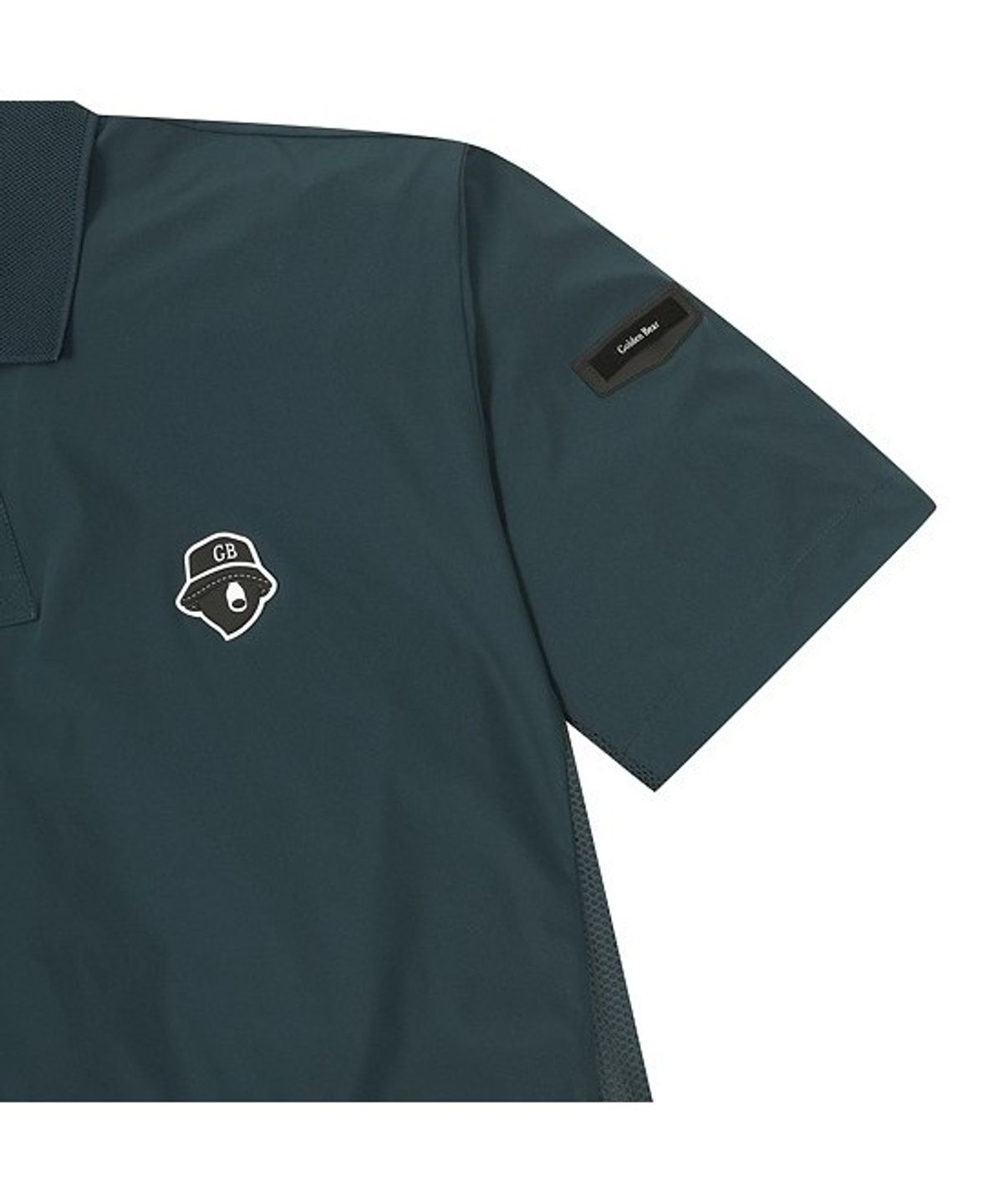 골든베어(GOLDEN BEAR) (M) Stretch Woven Mesh Hybrid Polo T-shirt G4TAM26221GRX