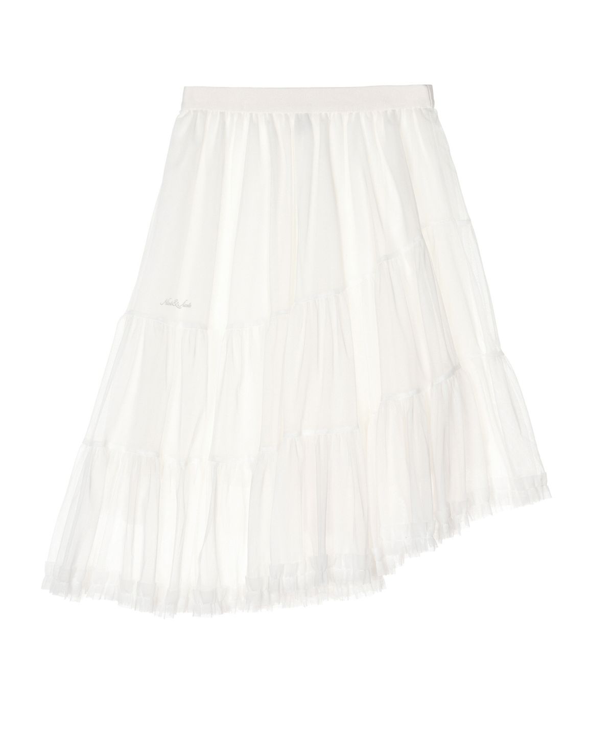 닉앤니콜(NICK&NICOLE) TIERED SHEER LONG SKIRT_CREAM