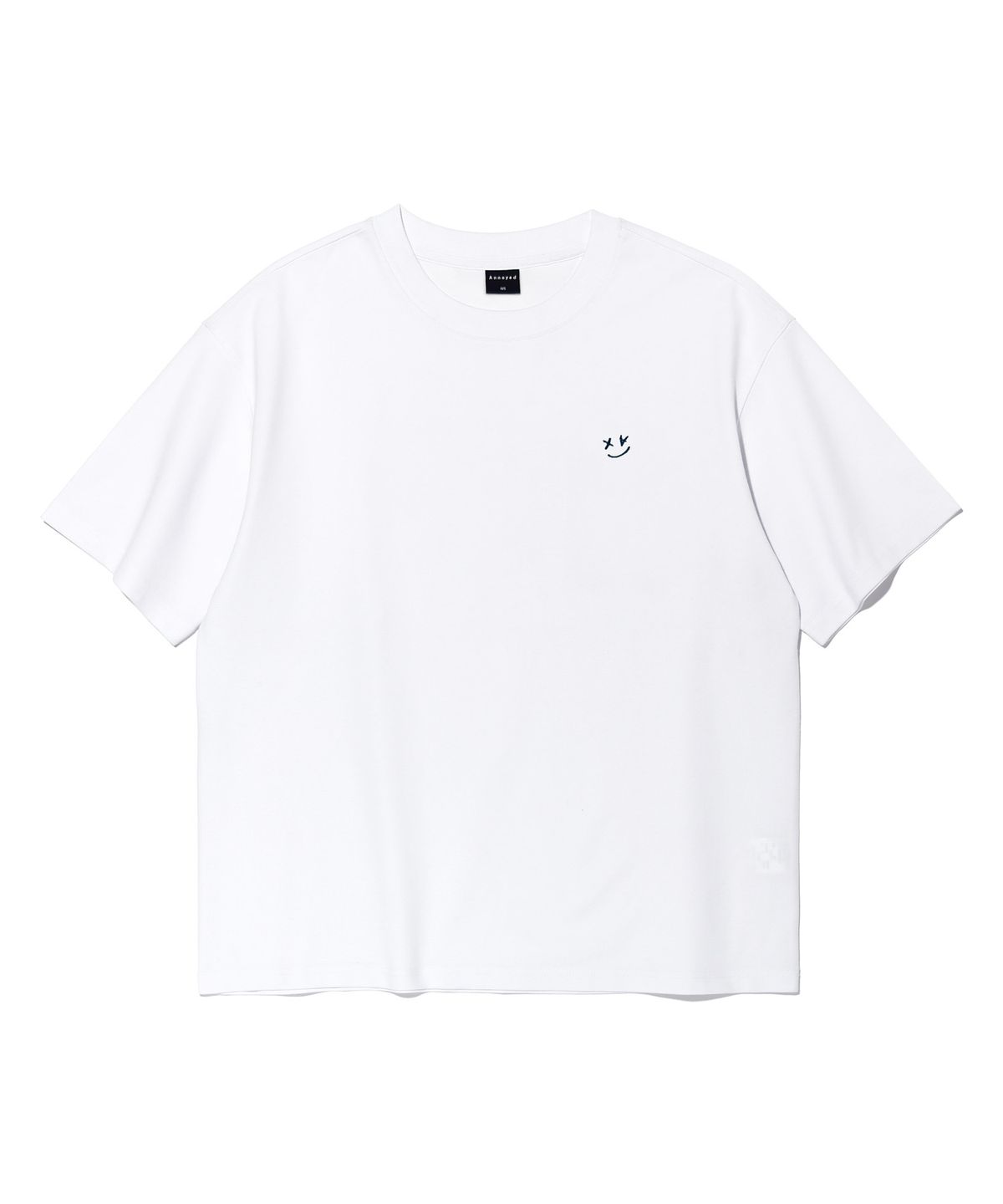 어노이드(ANNOYED) 스마일 로고 반팔티 LQ7TU436_WHITE