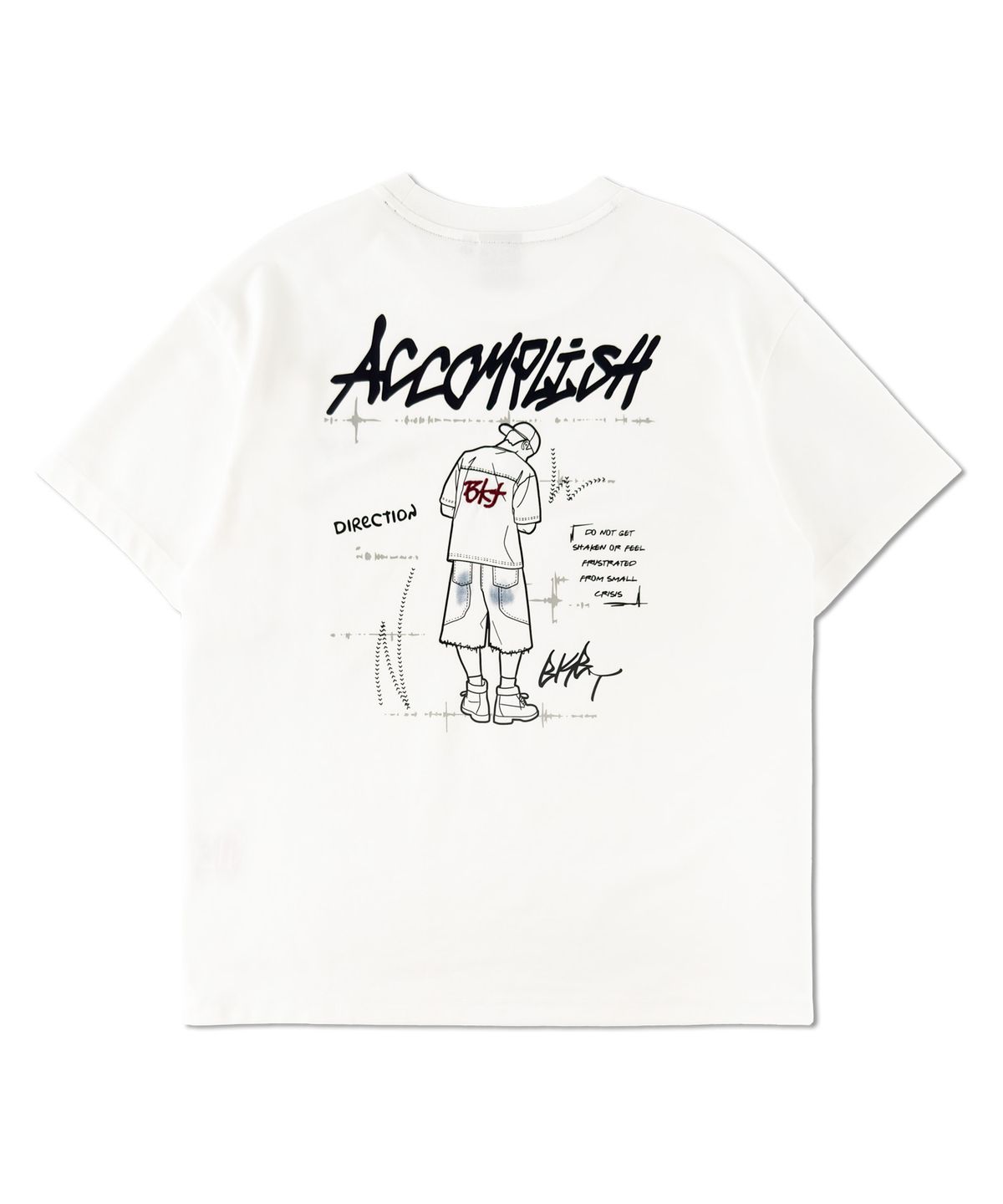 벙커버스터(BUNKERBUSTER) 어컴플리쉬 드로잉 반팔티 MQ2TU246_OFF WHITE