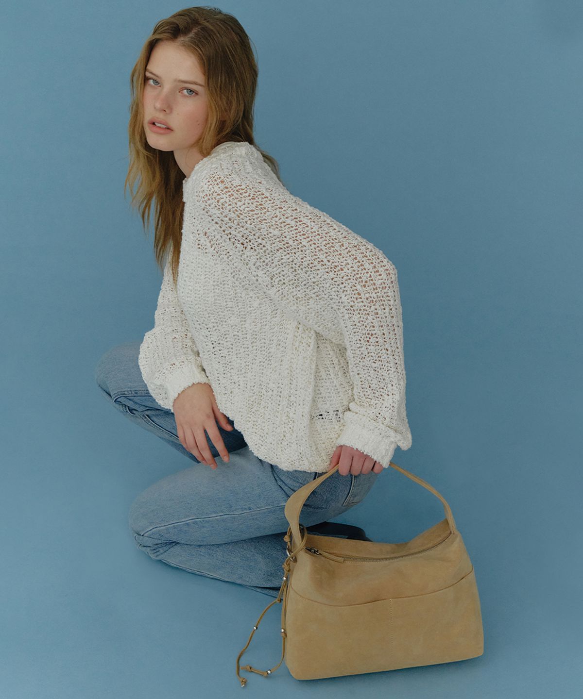 넛넛(NUTNUT) Elin Twin Pocket Bag - BEIGE