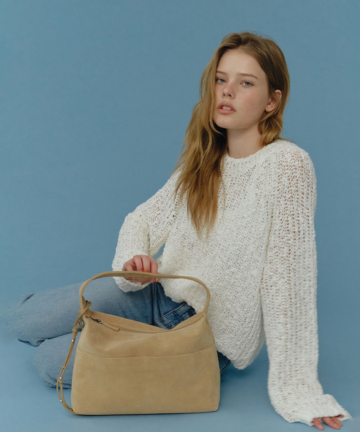 넛넛(NUTNUT) Elin Twin Pocket Bag - BEIGE