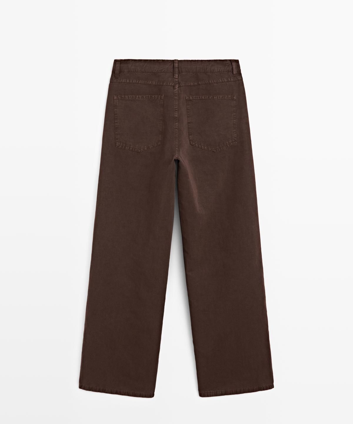 마시모두띠(MASSIMO DUTTI) 스티치 디테일 린넨 팬츠